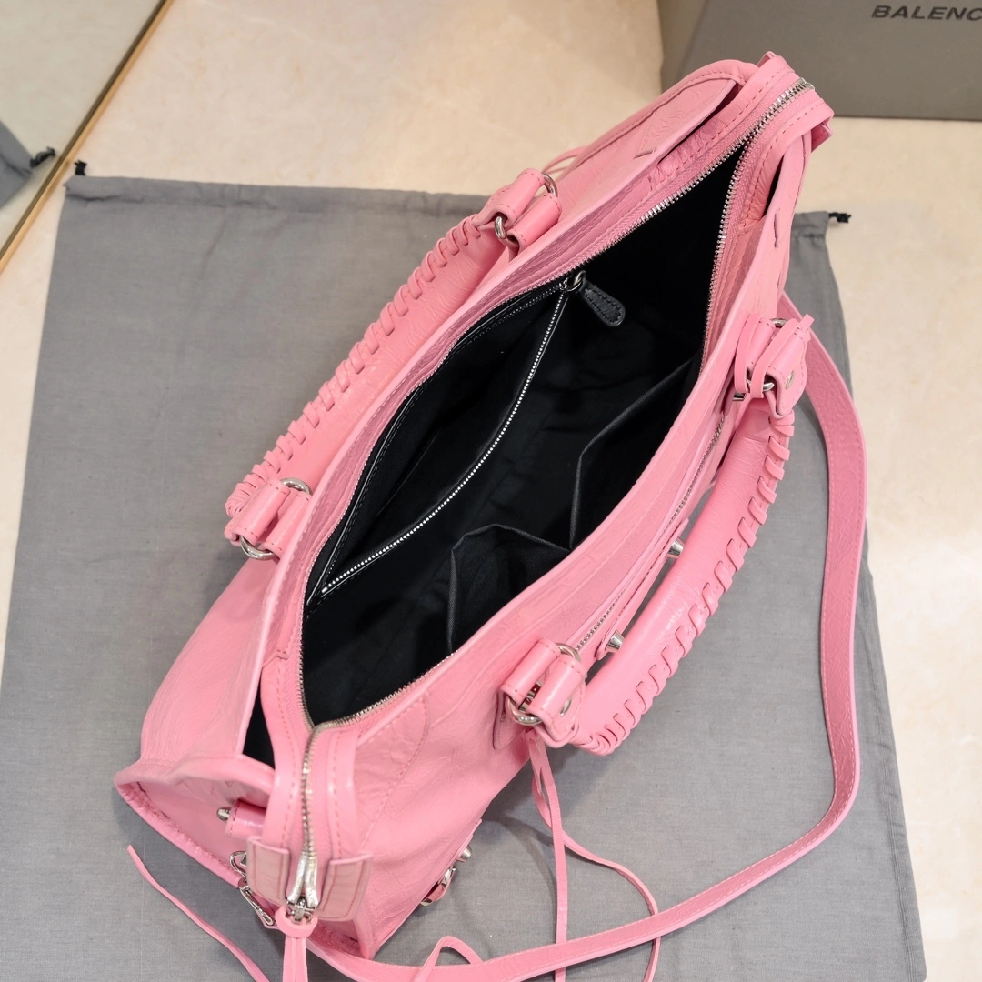 Stretchable Balenciaga 2024 Lie City Studded Motorcycle Bag 61026