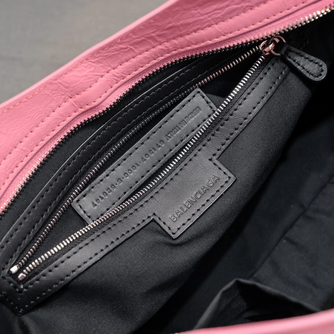 Stretchable Balenciaga 2024 Lie City Studded Motorcycle Bag 61026