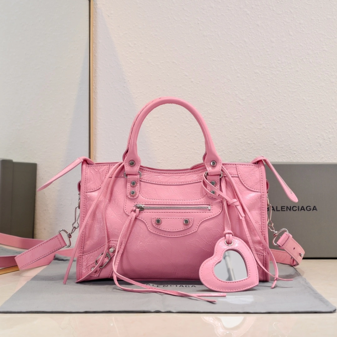 Balenciaga 2024 Lie City Studded Motorcycle Bag Sustainable 61027