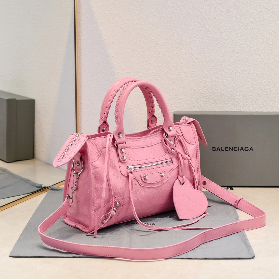 Balenciaga 2024 Lie City Studded Motorcycle Bag Sustainable 61027