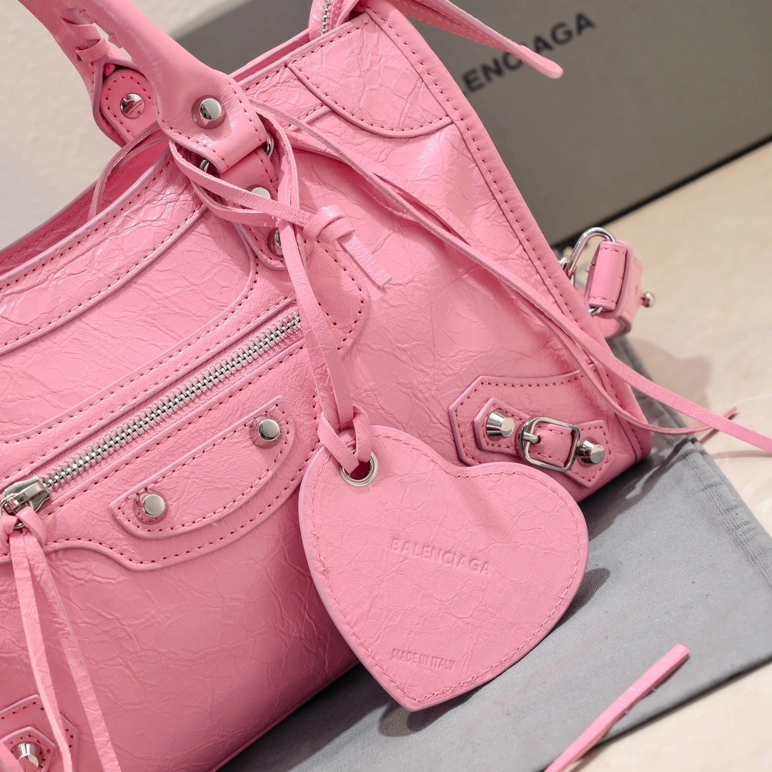 Balenciaga 2024 Lie City Studded Motorcycle Bag Sustainable 61027