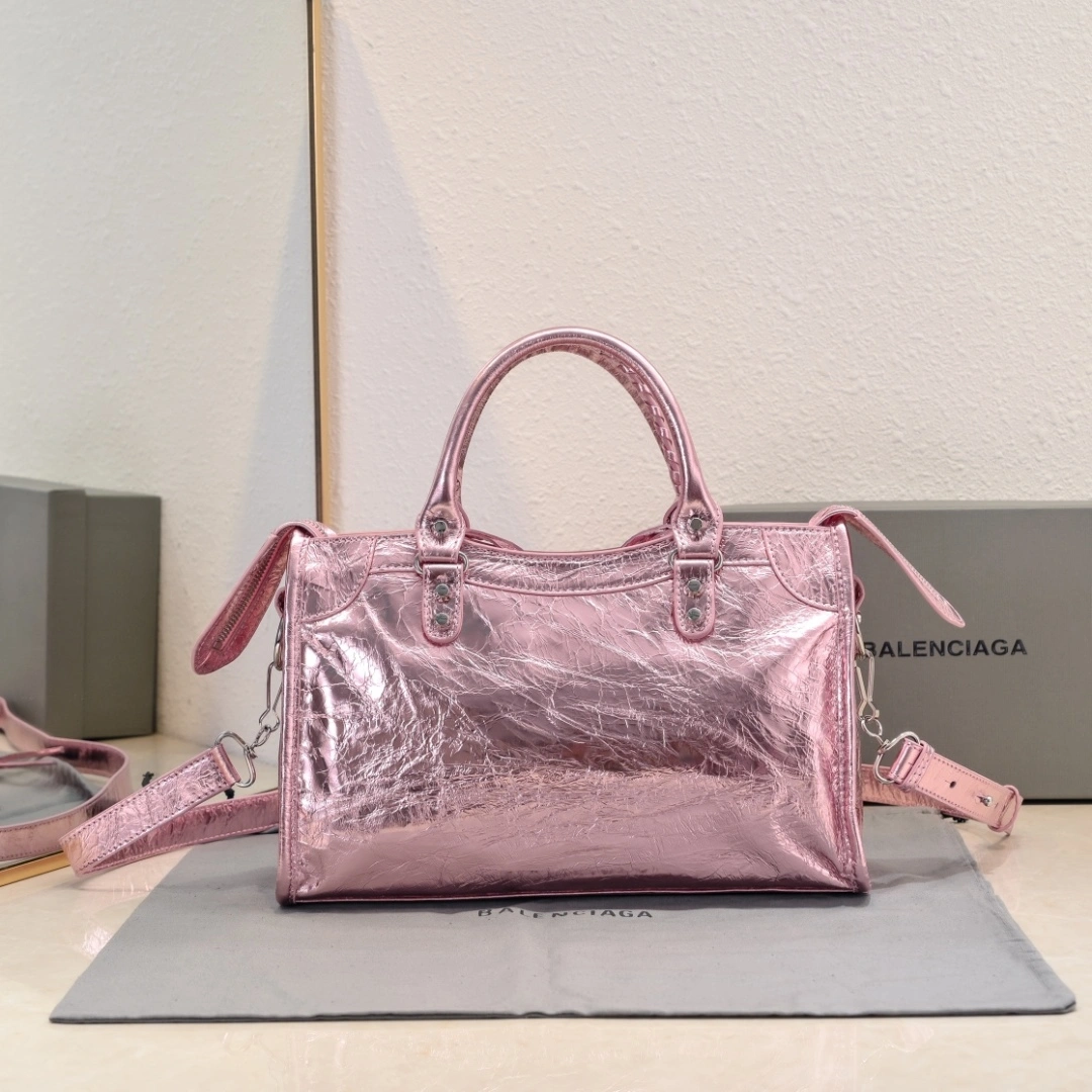 EyeCatching Balenciaga 2024 Lie City Studded Motorcycle Bag 61085