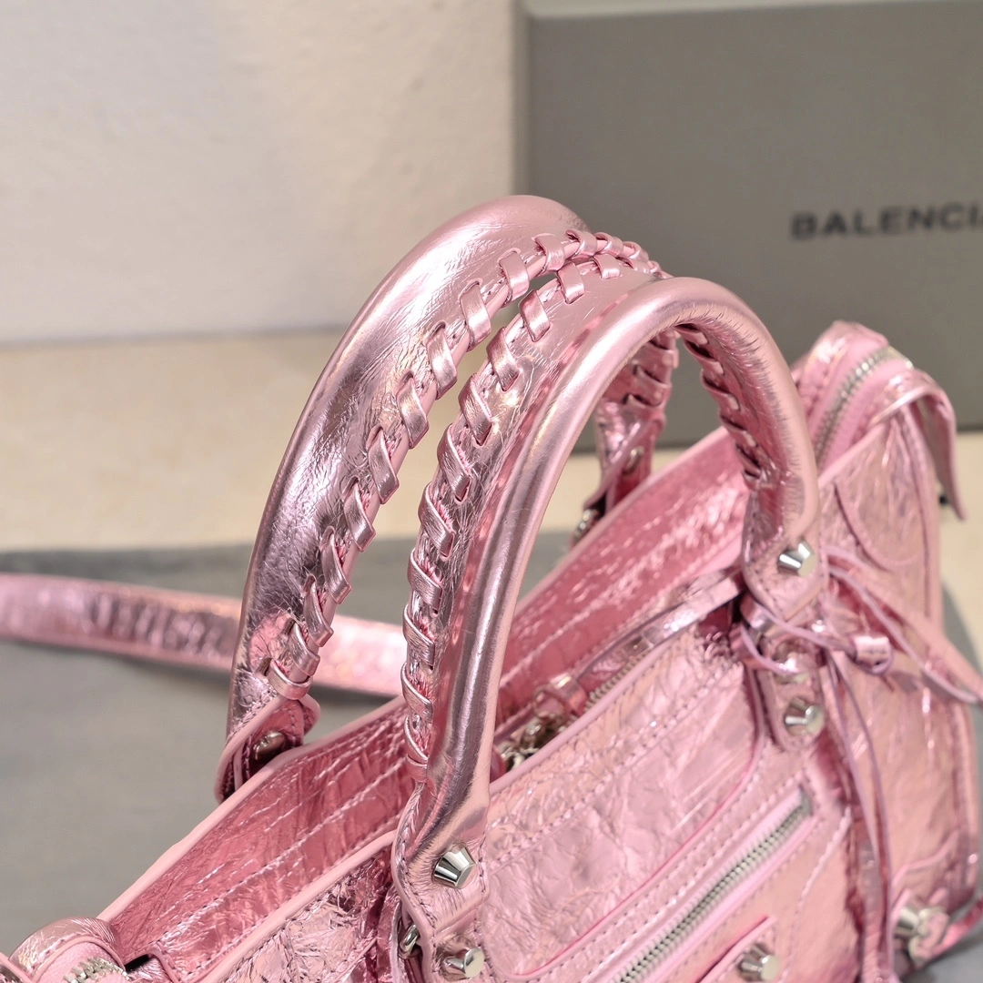 EyeCatching Balenciaga 2024 Lie City Studded Motorcycle Bag 61085