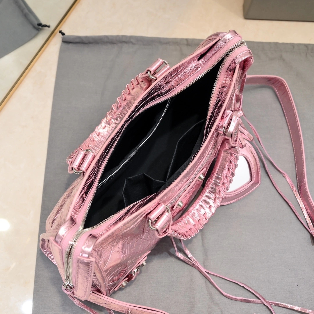 EyeCatching Balenciaga 2024 Lie City Studded Motorcycle Bag 61085
