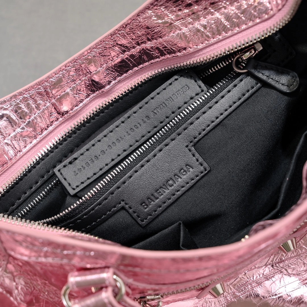 EyeCatching Balenciaga 2024 Lie City Studded Motorcycle Bag 61085