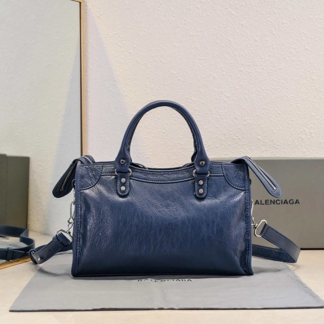 Balenciaga 2024 Lie City Studded Motorcycle Bag Breathable 61014