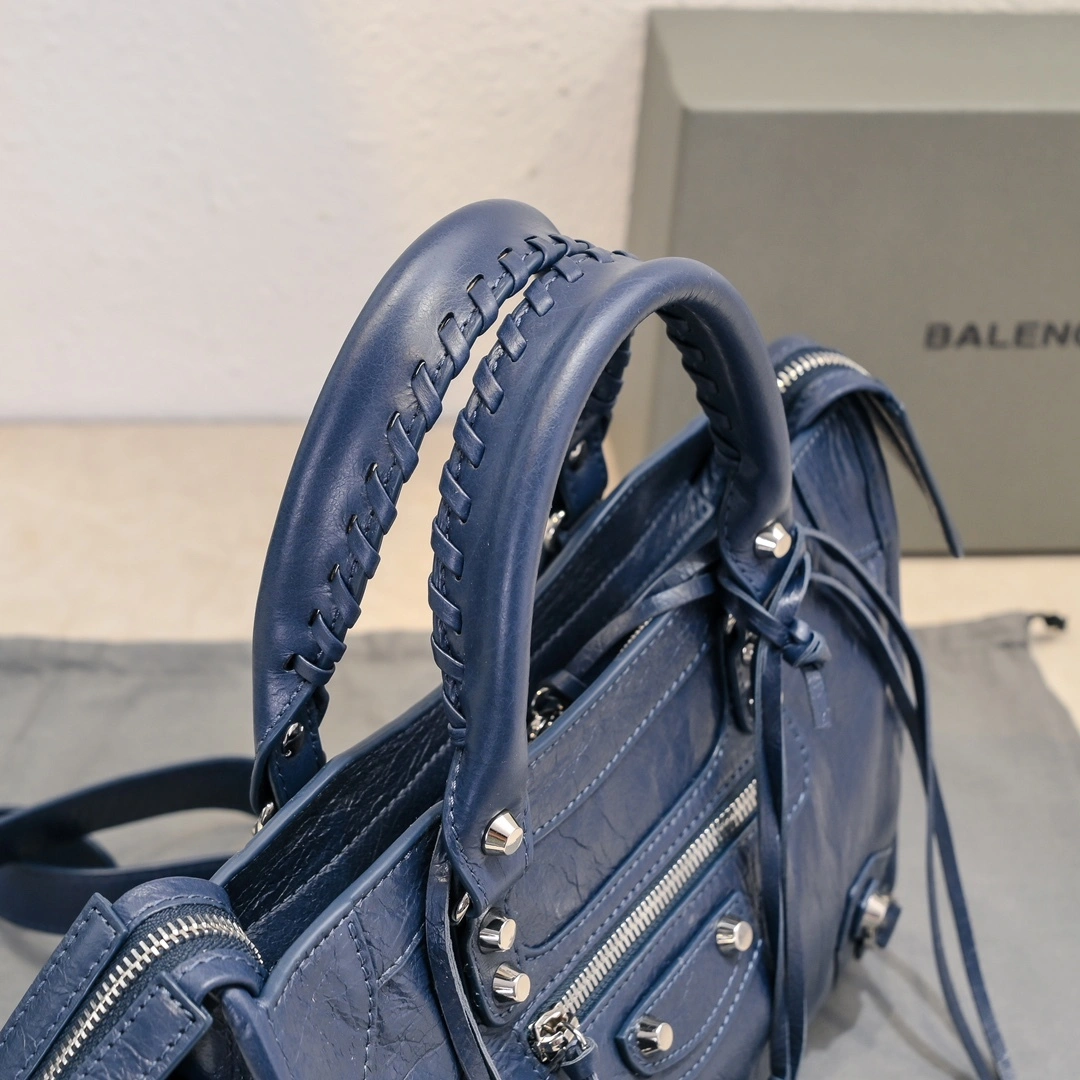 Balenciaga 2024 Lie City Studded Motorcycle Bag Breathable 61014