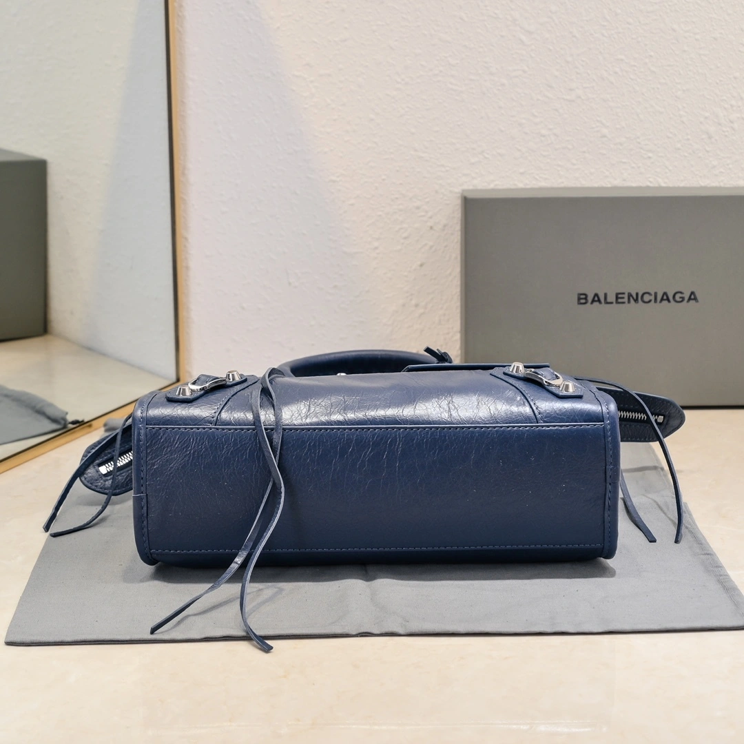 Balenciaga 2024 Lie City Studded Motorcycle Bag Breathable 61014
