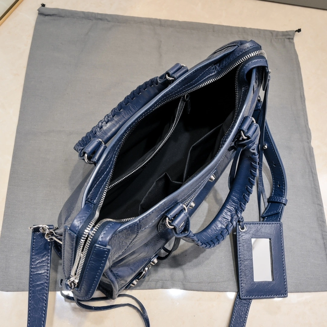 Balenciaga 2024 Lie City Studded Motorcycle Bag Breathable 61014