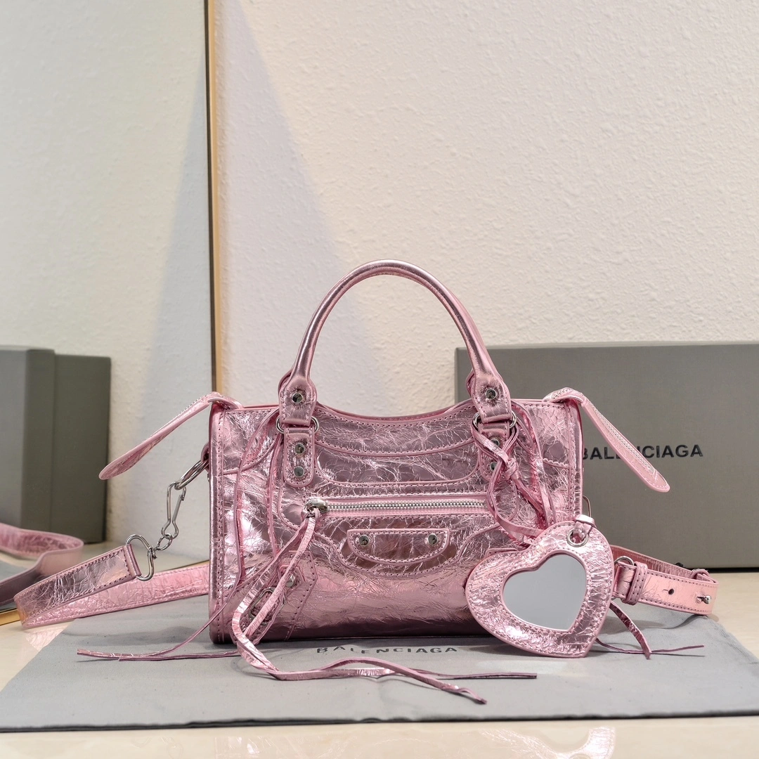 Trendsetting Balenciaga 2024 Lie City Studded Motorcycle Bag 61044