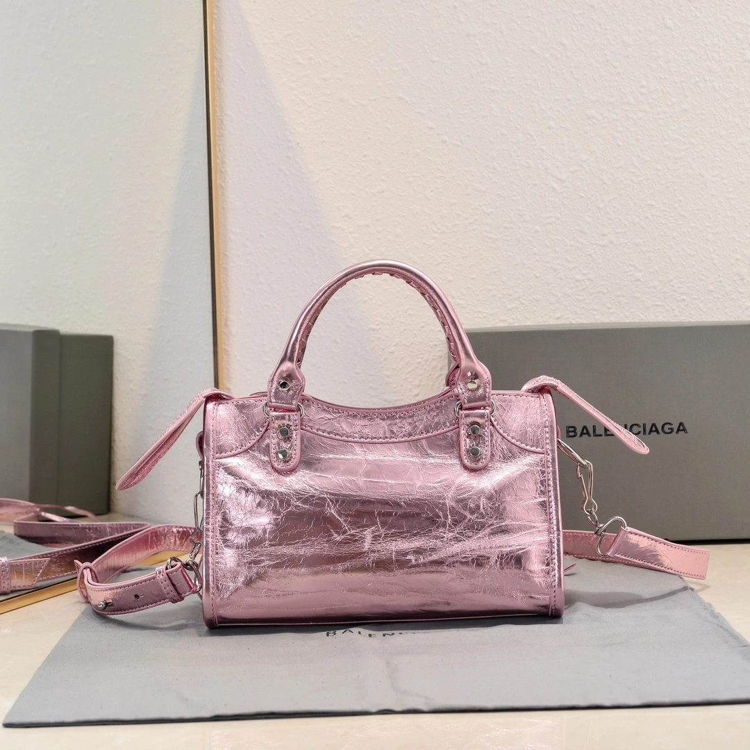 Trendsetting Balenciaga 2024 Lie City Studded Motorcycle Bag 61044