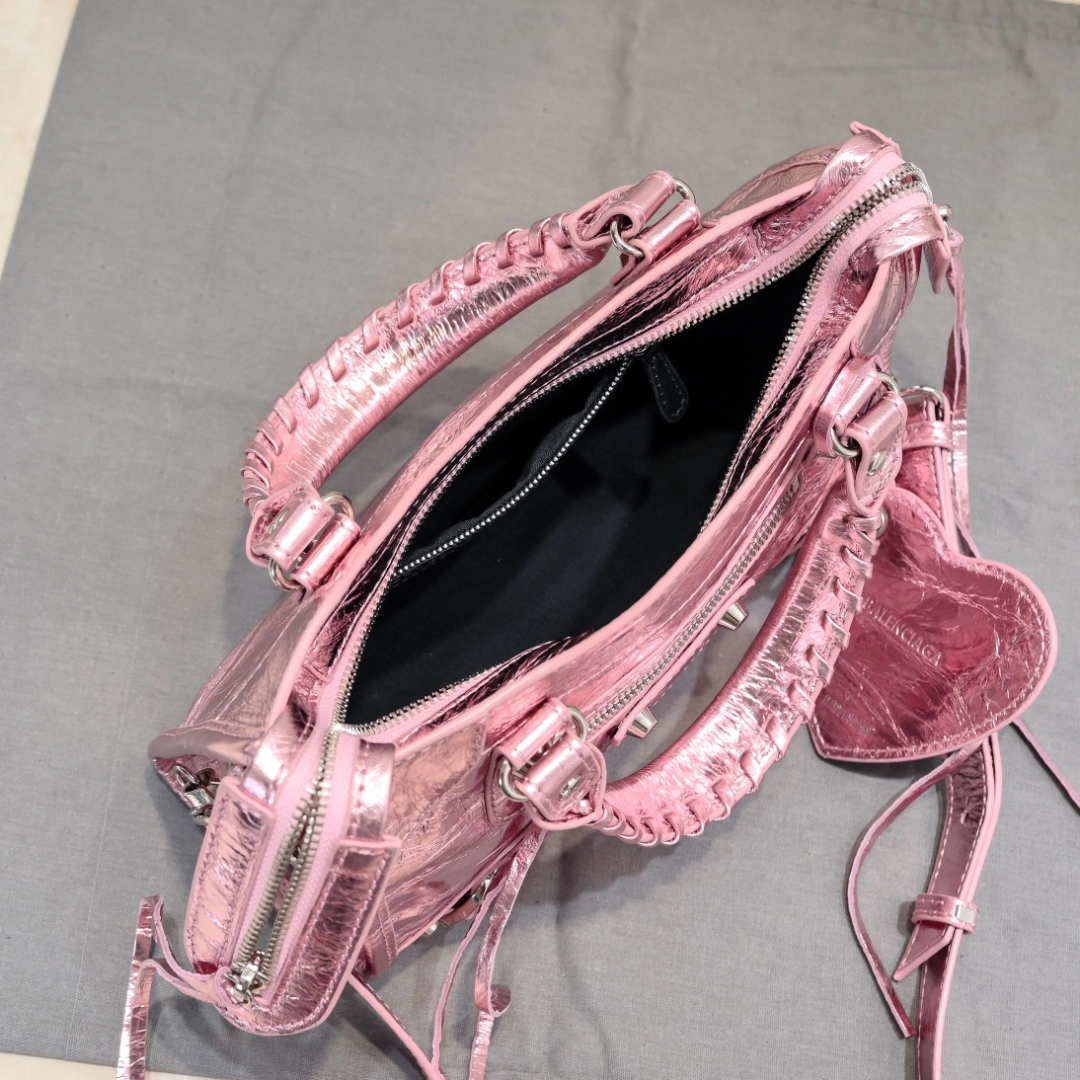 Trendsetting Balenciaga 2024 Lie City Studded Motorcycle Bag 61044