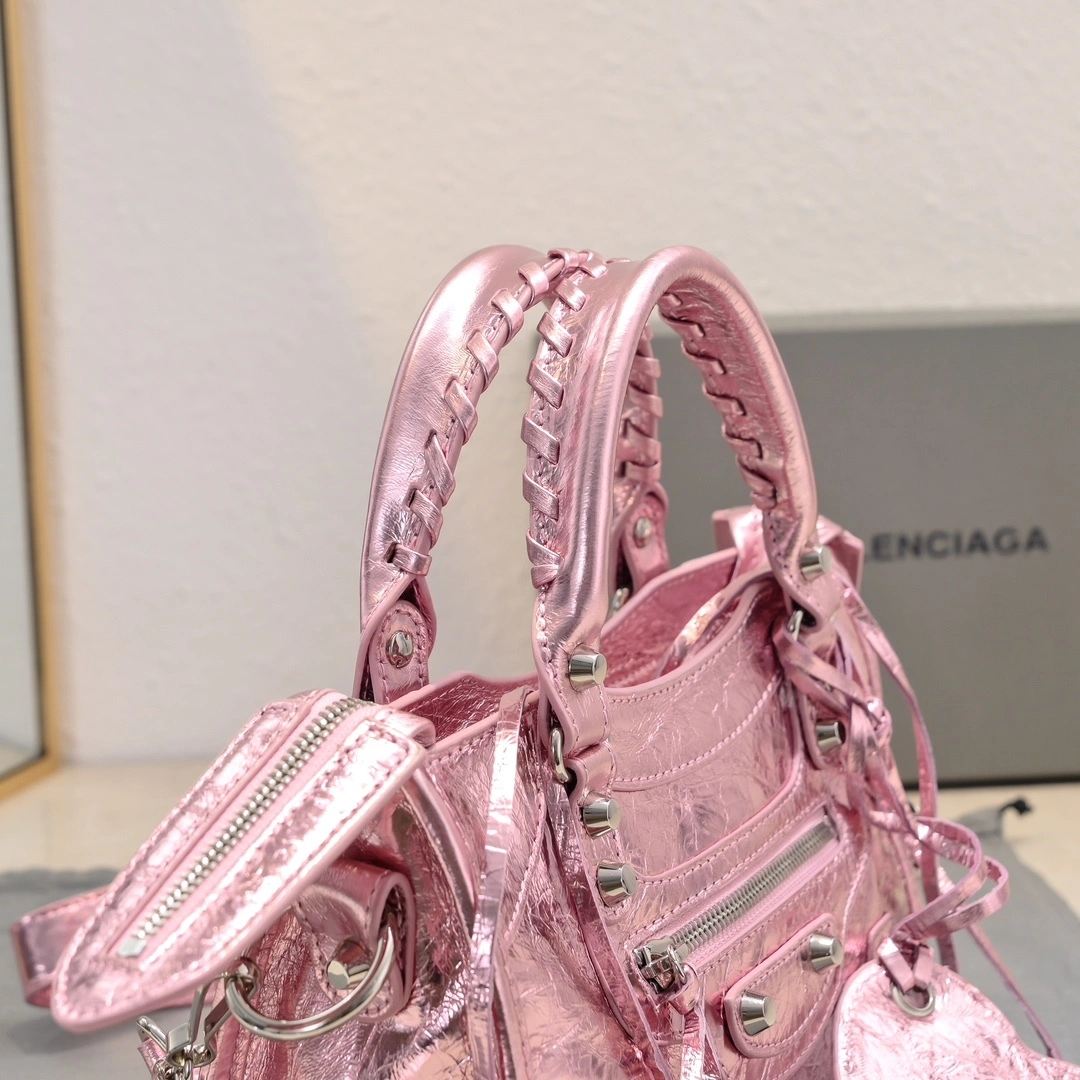 Trendsetting Balenciaga 2024 Lie City Studded Motorcycle Bag 61044
