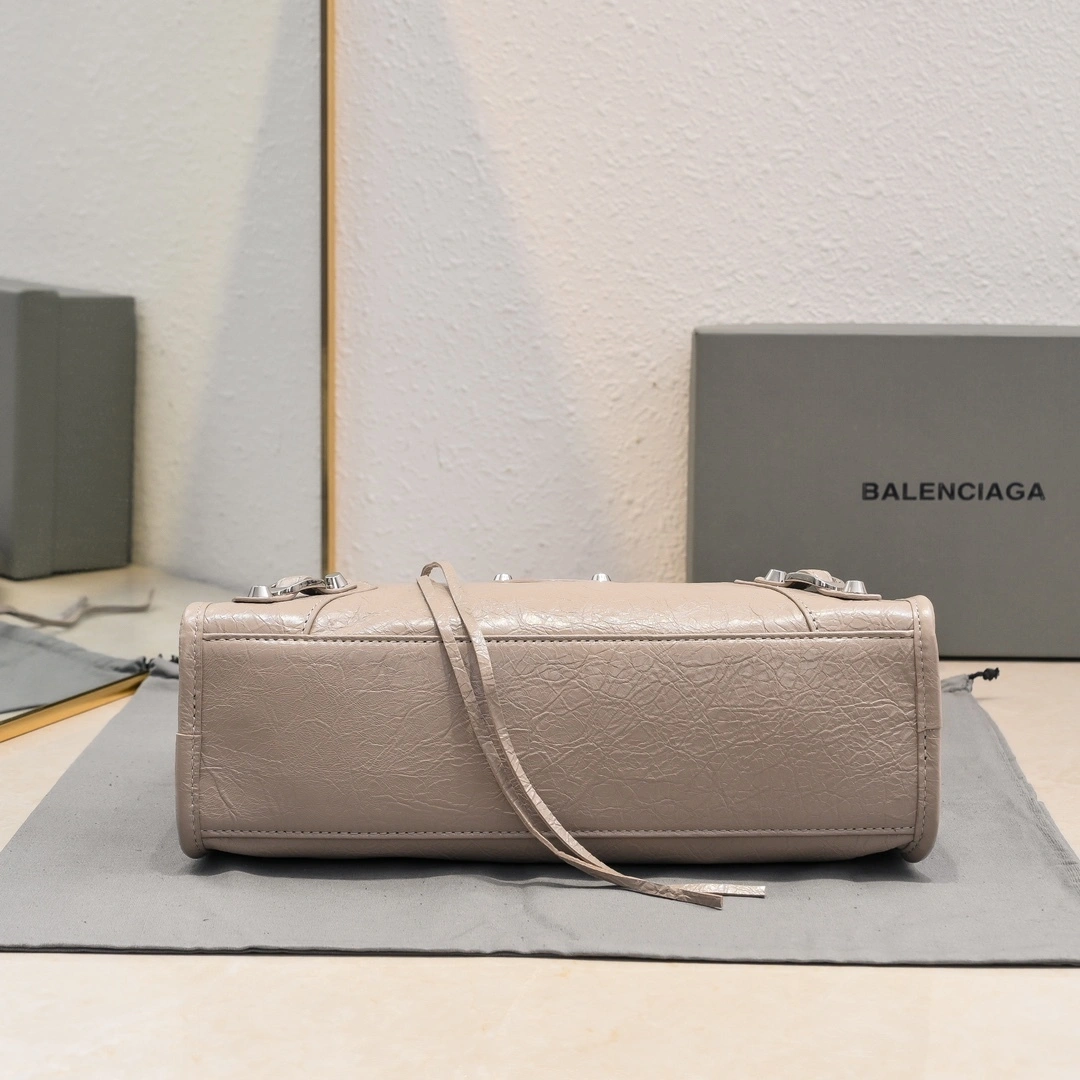Fashionable Balenciaga 2024 Lie City Studded Motorcycle Bag 61012
