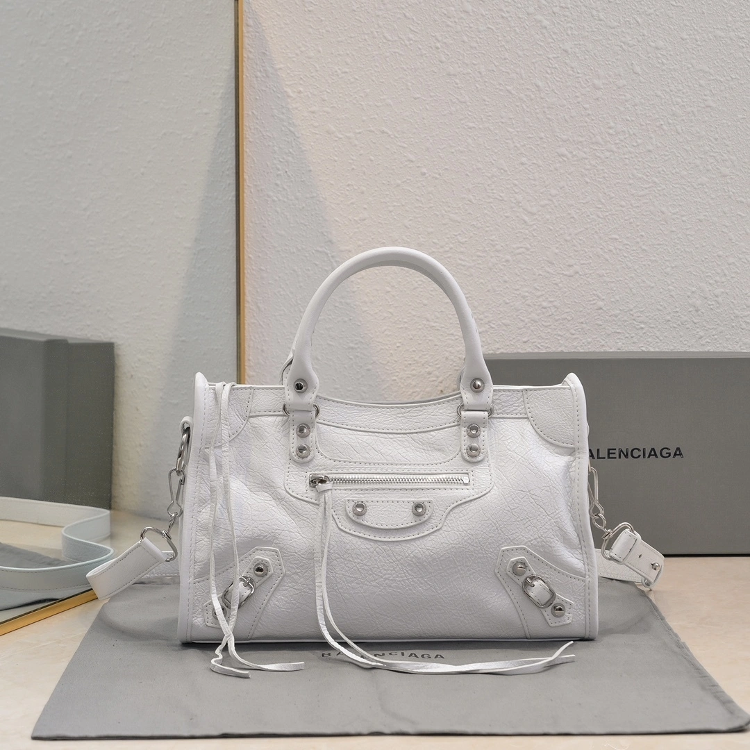 Comfortable Balenciaga 2024 Lie City Studded Motorcycle Bag 61019