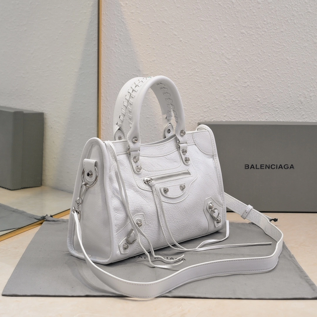 Comfortable Balenciaga 2024 Lie City Studded Motorcycle Bag 61019