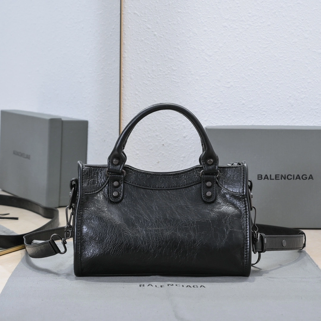 Balenciaga 2024 Lie City Studded Motorcycle Bag Bright 61007