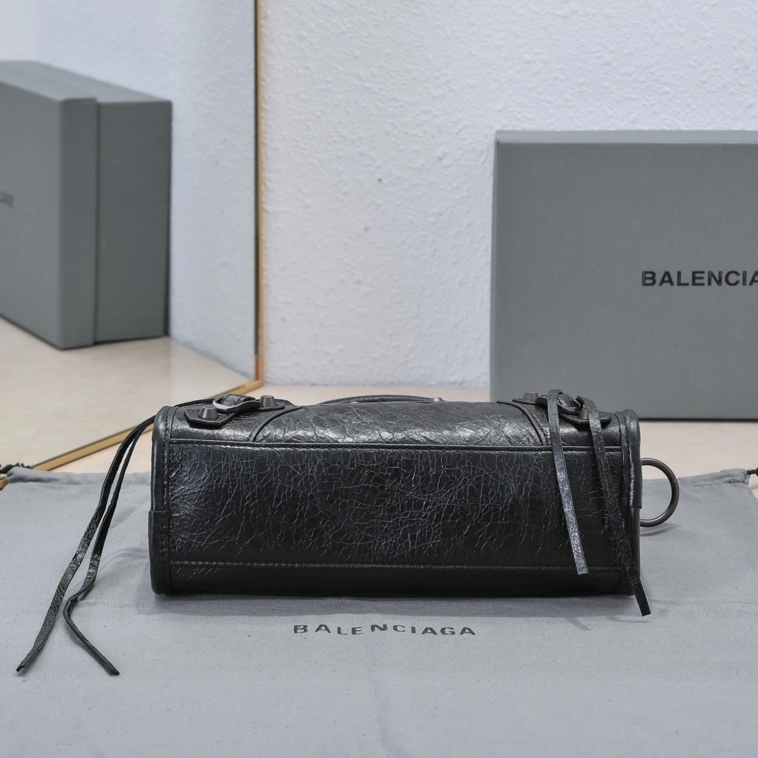Balenciaga 2024 Lie City Studded Motorcycle Bag Bright 61007