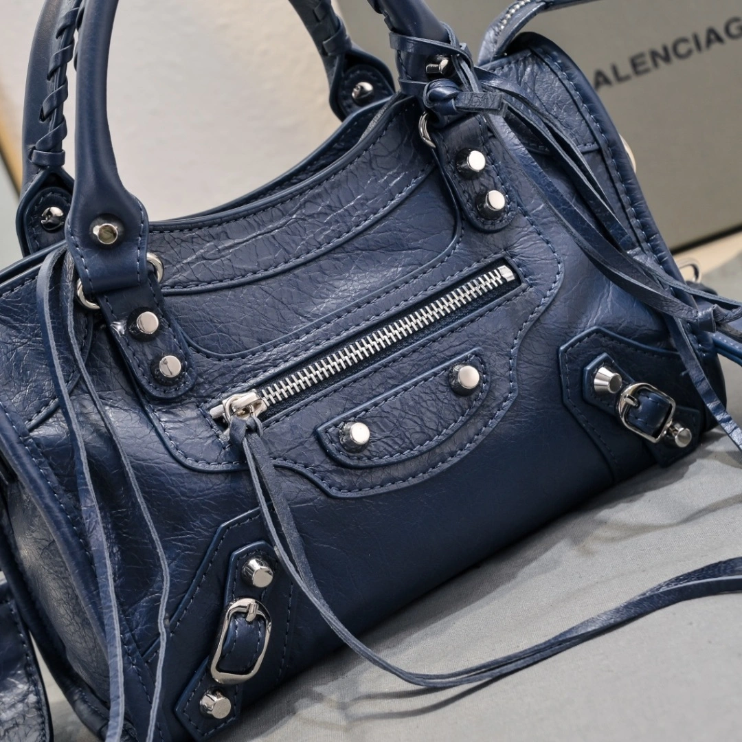 Balenciaga 2024 Lie City Studded Motorcycle Bag Efficient 61006