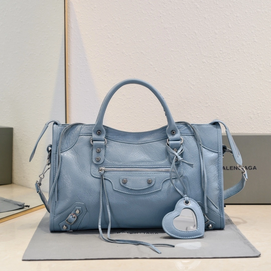 Balenciaga 2024 Lie City Vintage Motorcycle Bag Chic 61038