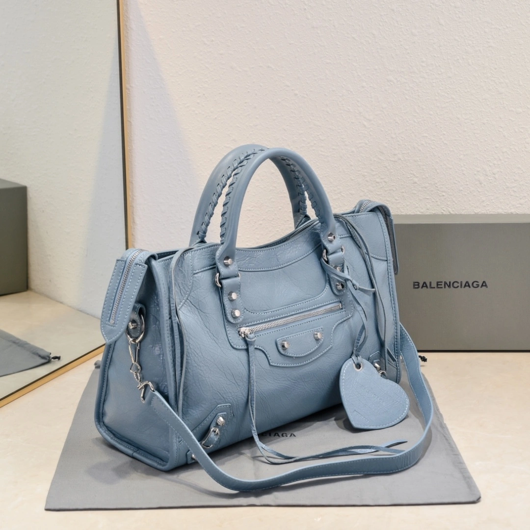 Balenciaga 2024 Lie City Vintage Motorcycle Bag Chic 61038