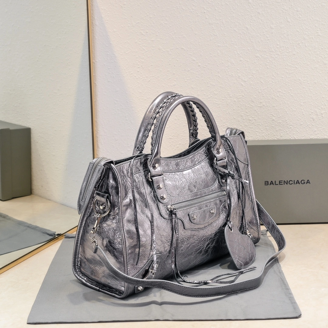 Balenciaga 2024 Lie City Vintage Motorcycle Bag Efficient 61078