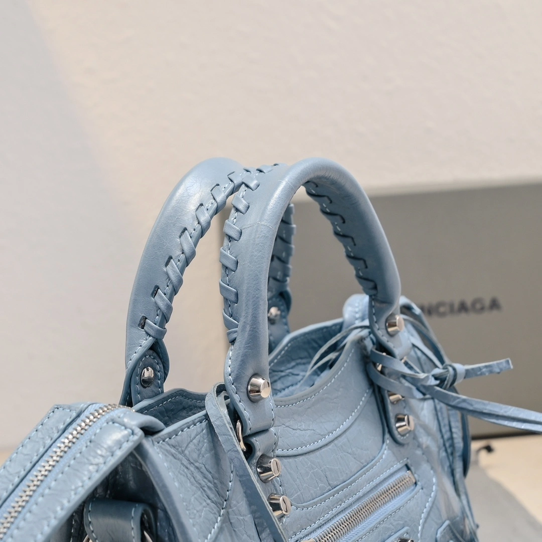 WellDesigned Balenciaga 2024 Lie City Vintage Motorcycle Bag 61017