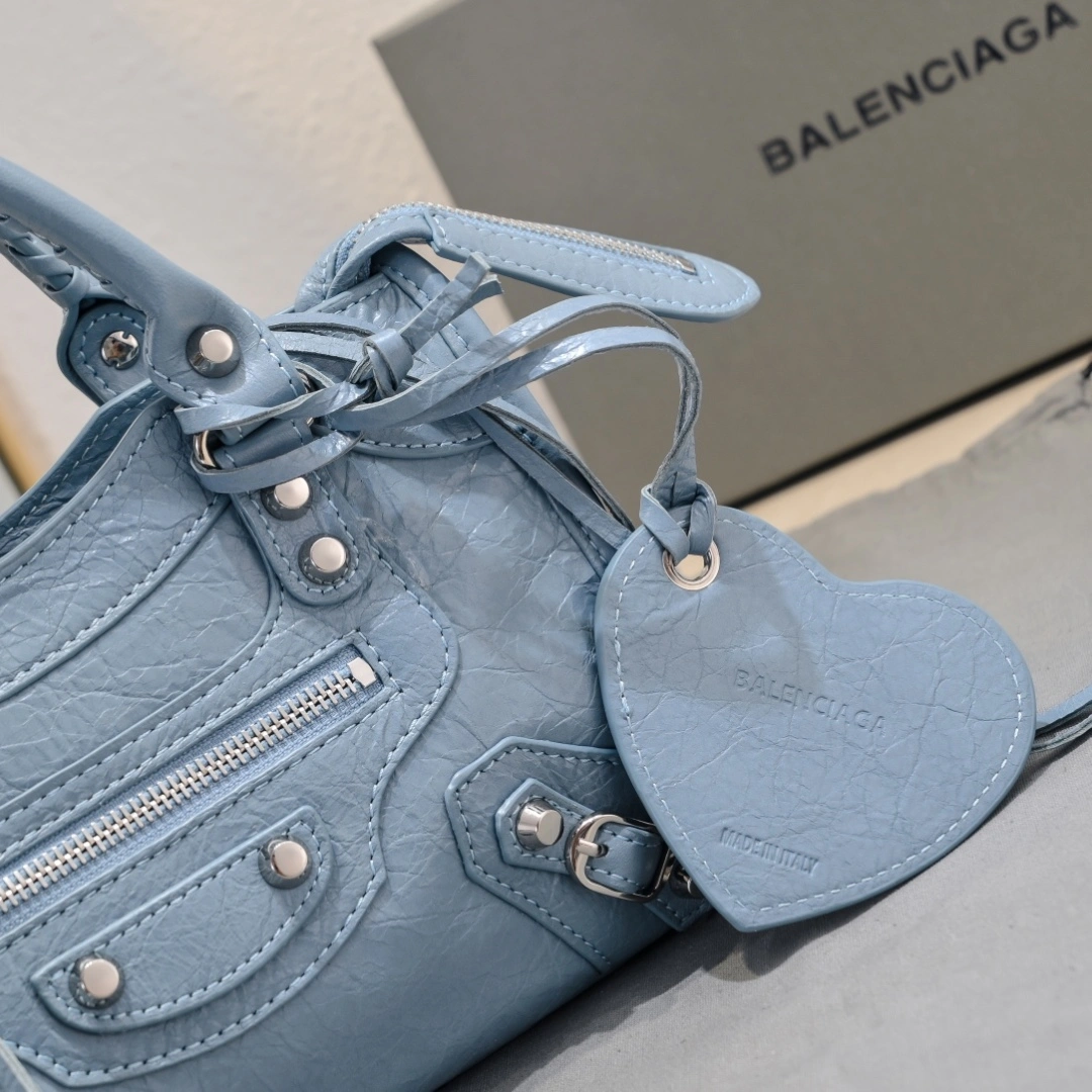 WellDesigned Balenciaga 2024 Lie City Vintage Motorcycle Bag 61017