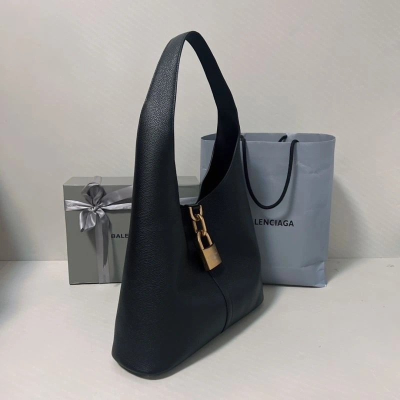 Resilient Balenciaga 2024 Lock Ornament  Hobo Bag 70061