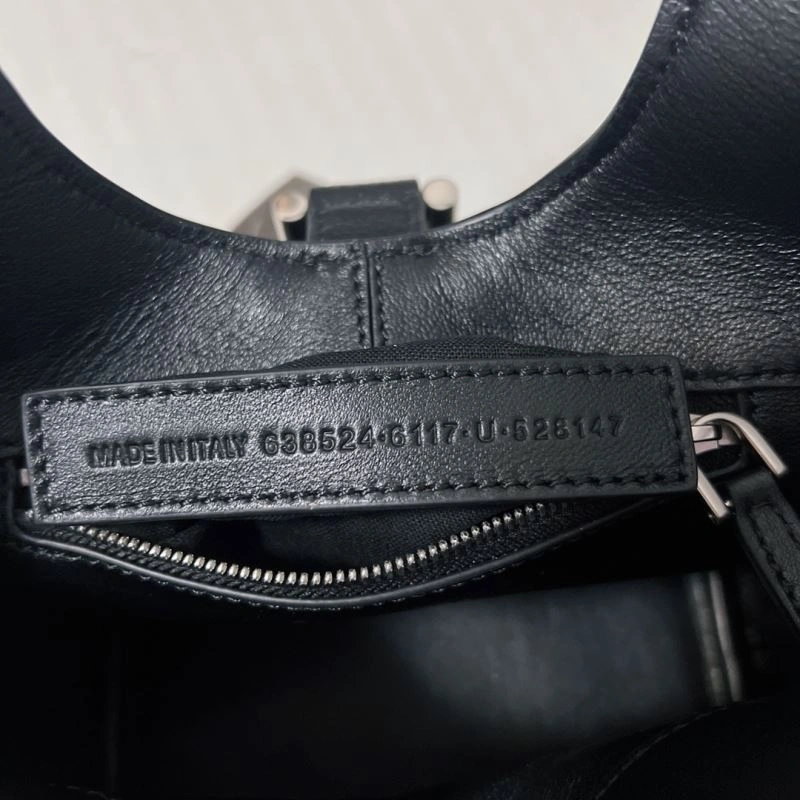 Balenciaga 2024 Locker Hobo Bag with Oversized Lock Decoration Breathable 70059