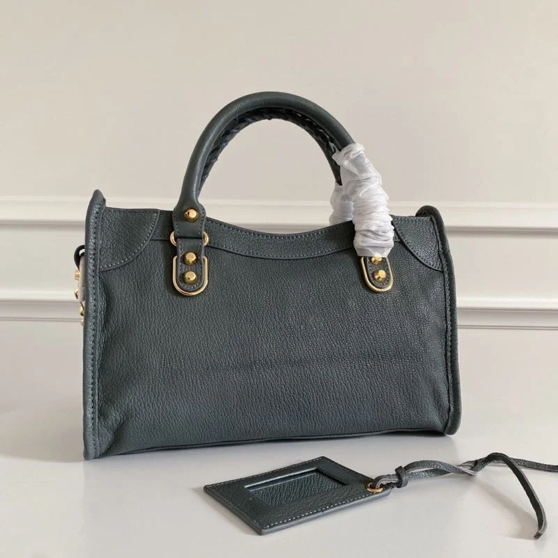 Balenciaga Antique Gold Studded Goat Leather Motorcycle Bag -Balenciaga Trendy 38316