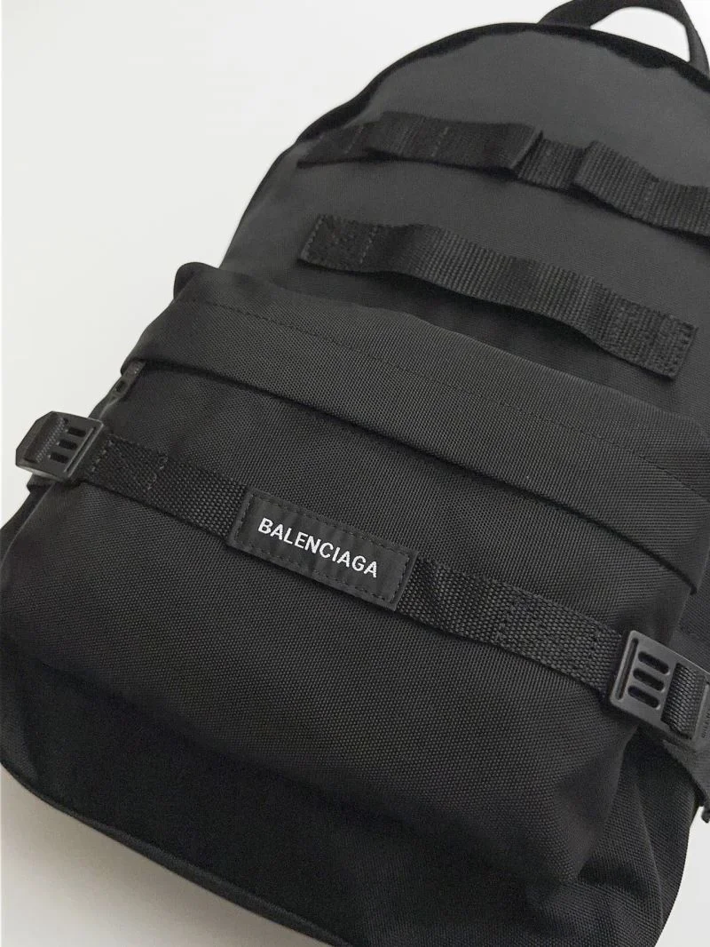 Balenciaga Army Black Waterproof Nylon Multi-Use Backpack NewStyle 38329