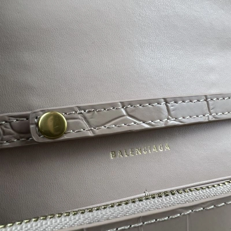 Colorful Balenciaga B Brand 19cm Hourglass Crescent Chain Crossbody Bag 78653