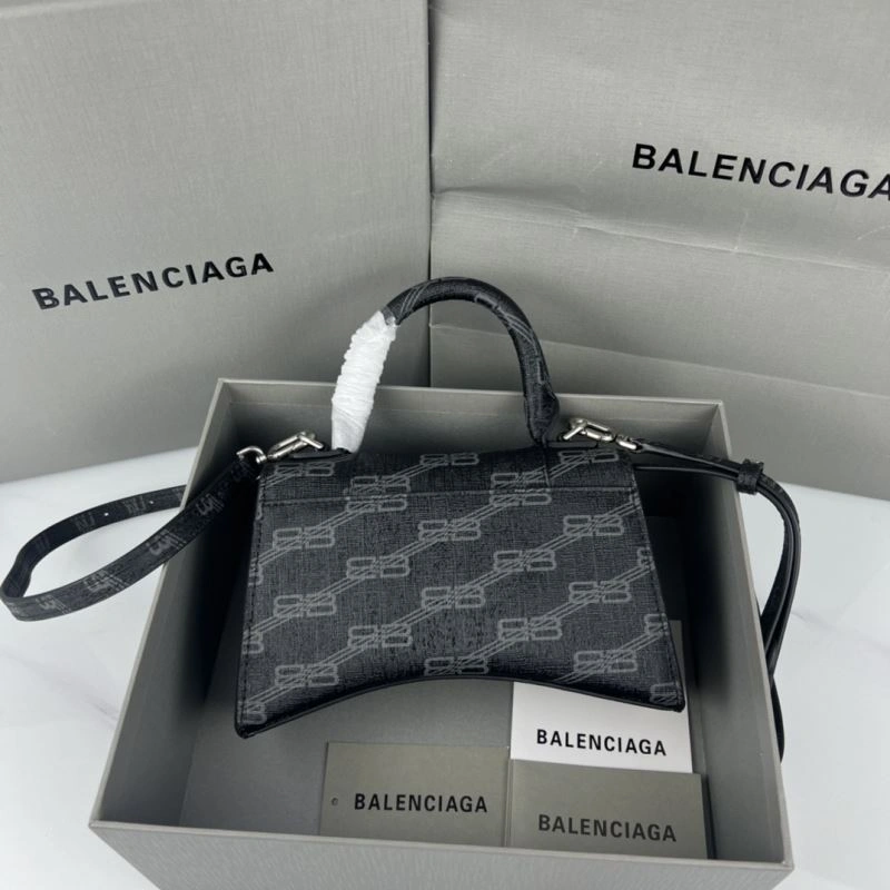 Balenciaga BB Monogram Hourglass Bag in Old Flower Black Original 78675