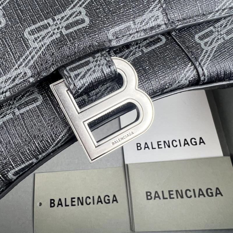 Balenciaga BB Monogram Hourglass Bag in Old Flower Black Original 78675