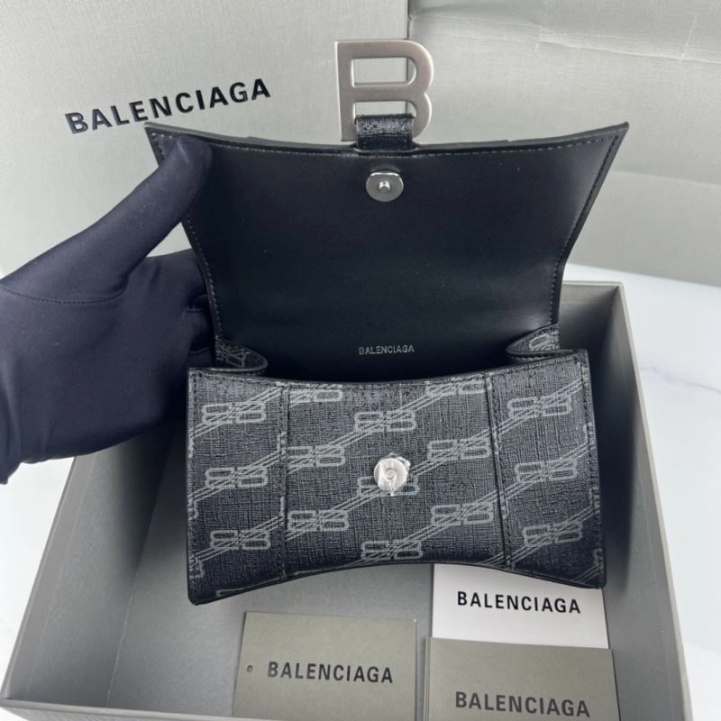 Balenciaga BB Monogram Hourglass Bag in Old Flower Black Original 78675