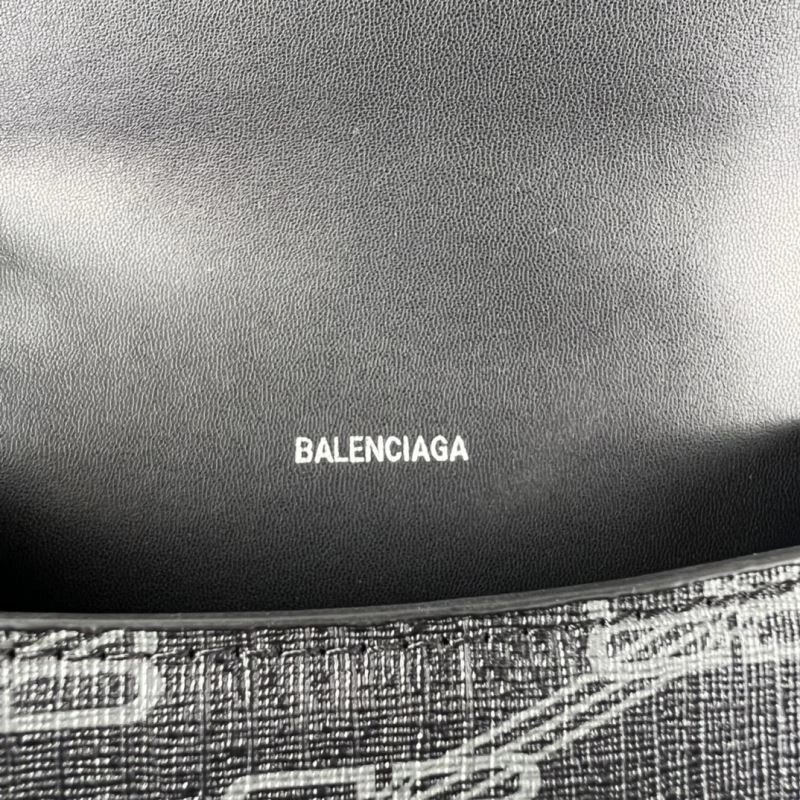Balenciaga BB Monogram Hourglass Bag in Old Flower Black Original 78675