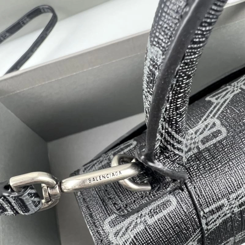 Balenciaga BB Monogram Hourglass Bag in Old Flower Black Original 78675