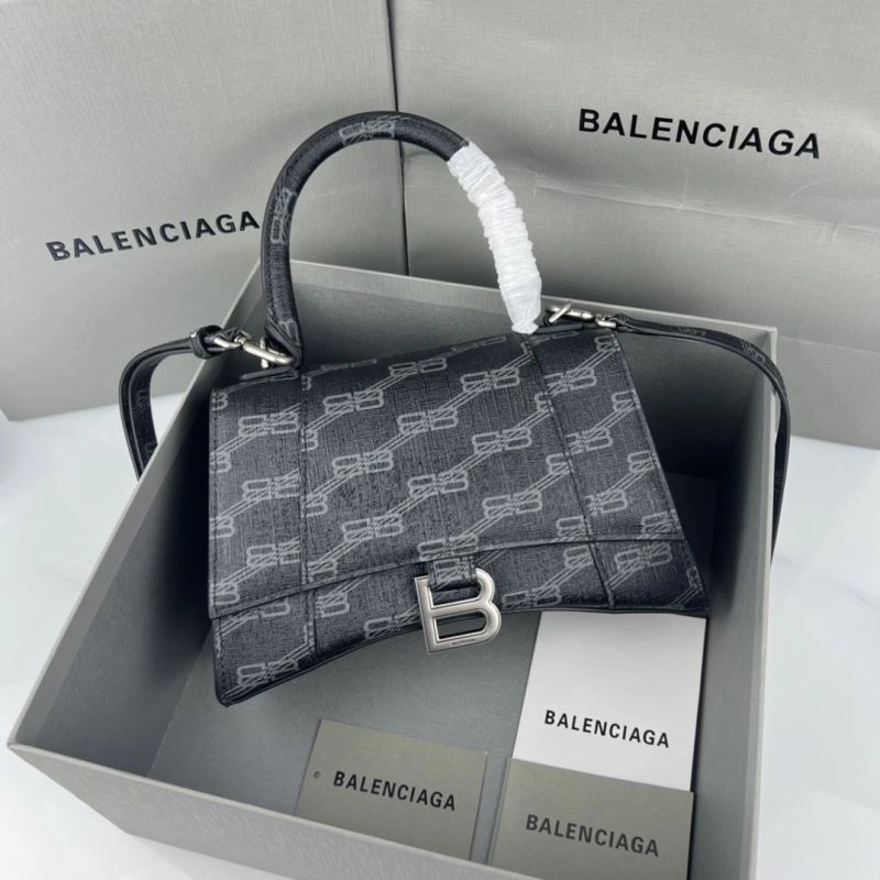 TechFriendly Balenciaga BB Monogram Hourglass Bag in Old Flower Brown 78695