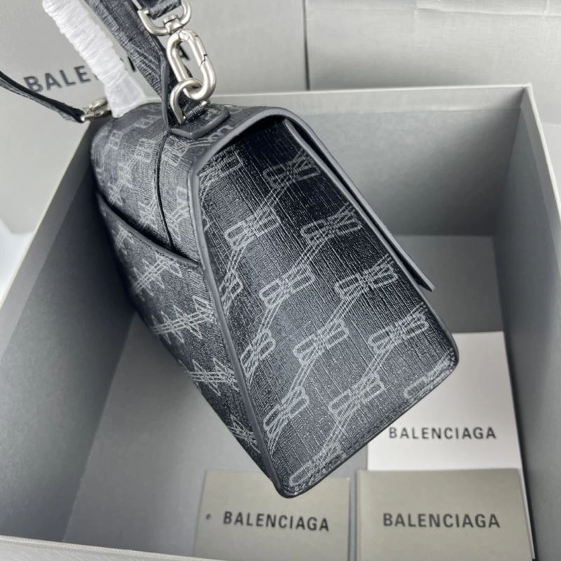 TechFriendly Balenciaga BB Monogram Hourglass Bag in Old Flower Brown 78695