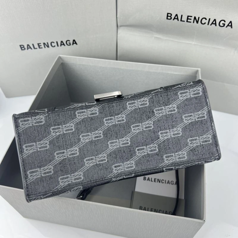 TechFriendly Balenciaga BB Monogram Hourglass Bag in Old Flower Brown 78695