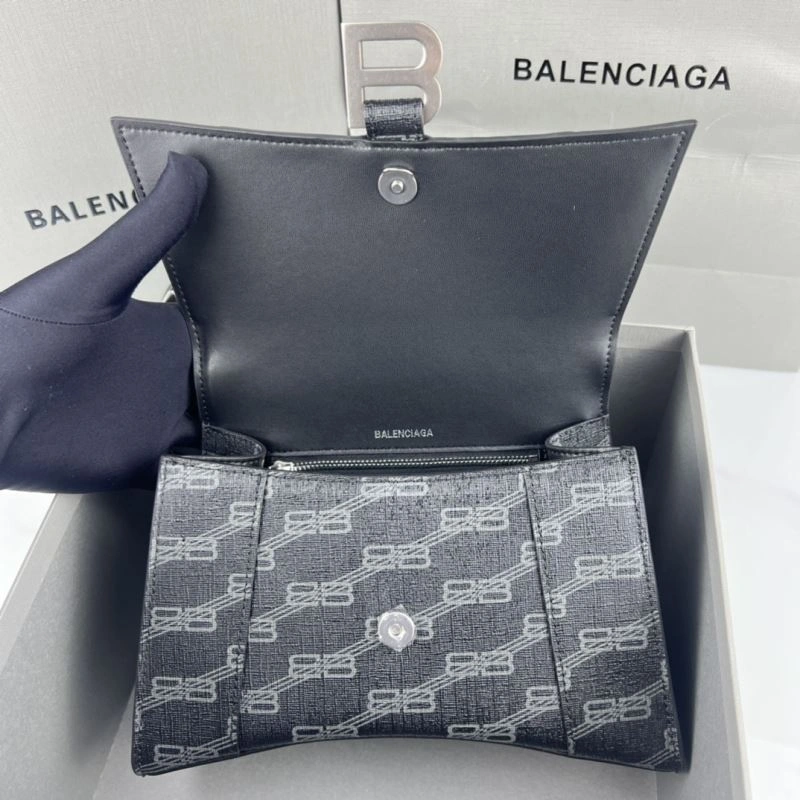 TechFriendly Balenciaga BB Monogram Hourglass Bag in Old Flower Brown 78695