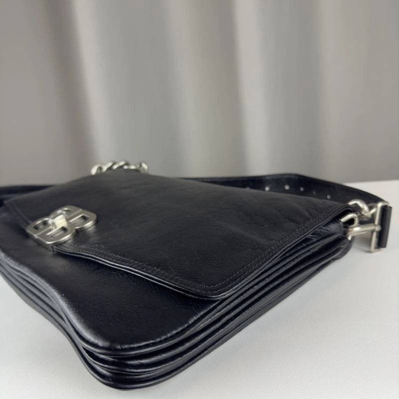 HighQuality Balenciaga BB  Large Black Underarm Bag with Chain Strap 75260