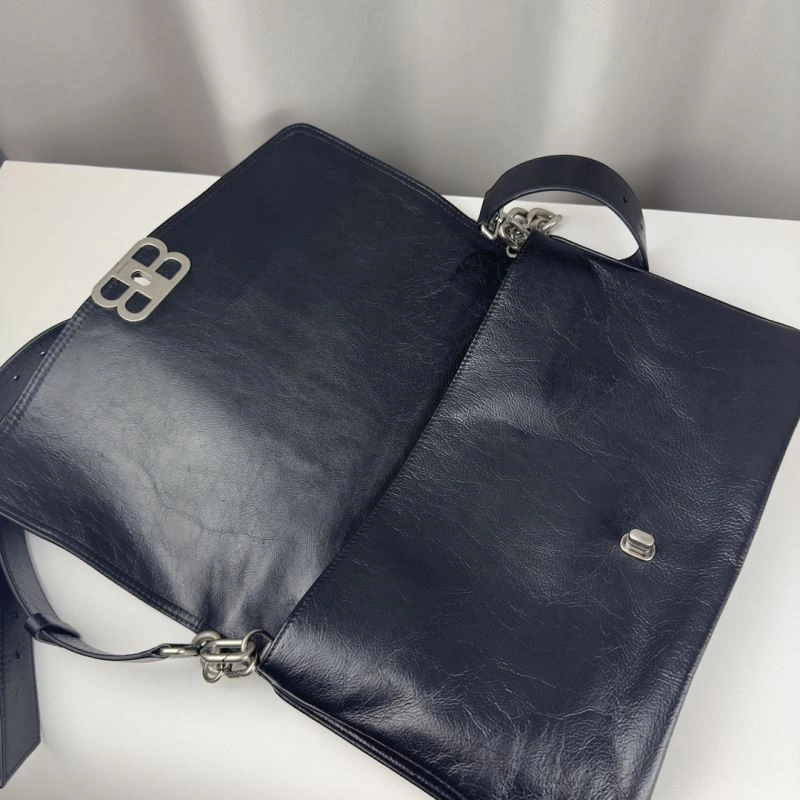HighQuality Balenciaga BB  Large Black Underarm Bag with Chain Strap 75260