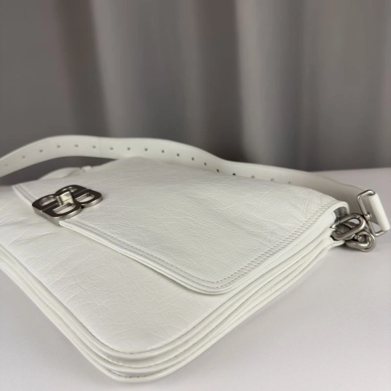 Balenciaga BB  Large White Underarm Chain Bag - Model UrbanChic 75258