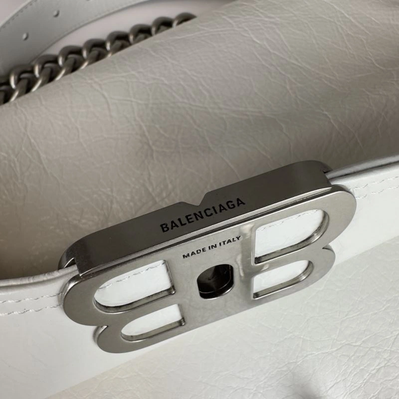 Balenciaga BB  Large White Underarm Chain Bag - Model UrbanChic 75258
