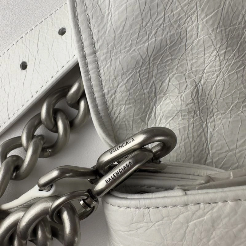Balenciaga BB  Large White Underarm Chain Bag - Model UrbanChic 75258