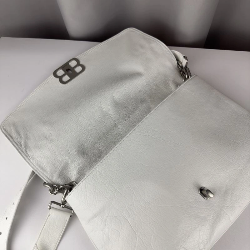 Balenciaga BB  Large White Underarm Chain Bag - Model UrbanChic 75258