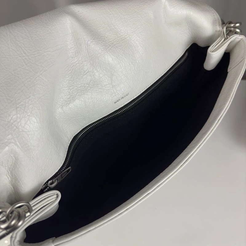 Balenciaga BB  Large White Underarm Chain Bag - Model UrbanChic 75258