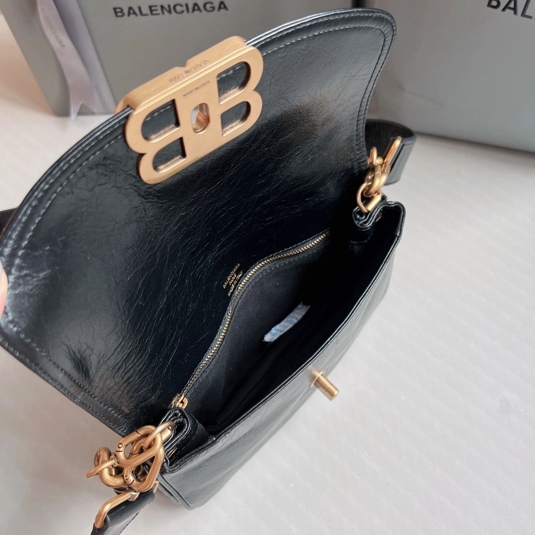 Balenciaga BB  Series Black Chain Underarm Bag Effortless 60883